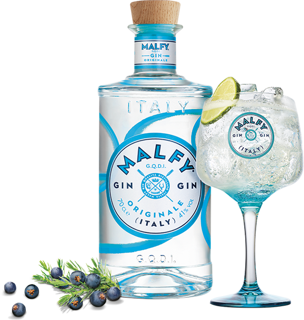 Buy Malfy Lemon Flavored Gin Limone Di Amalfi W/ Glasses online